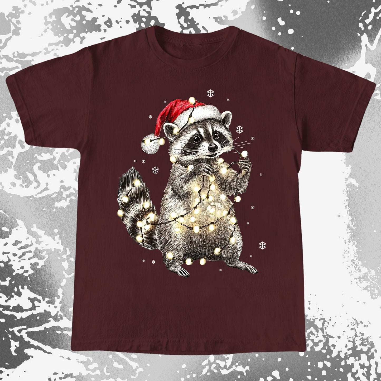 Chaotic Christmas Raccoon, funny meme tee gift (view 8)