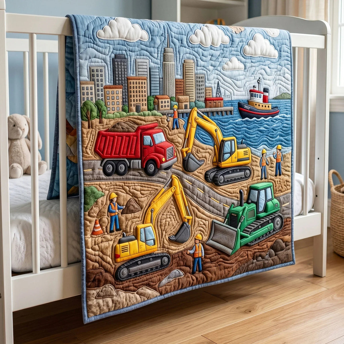 City Traffic Quilt Blanket - Quilted Blanket by Wild and Way