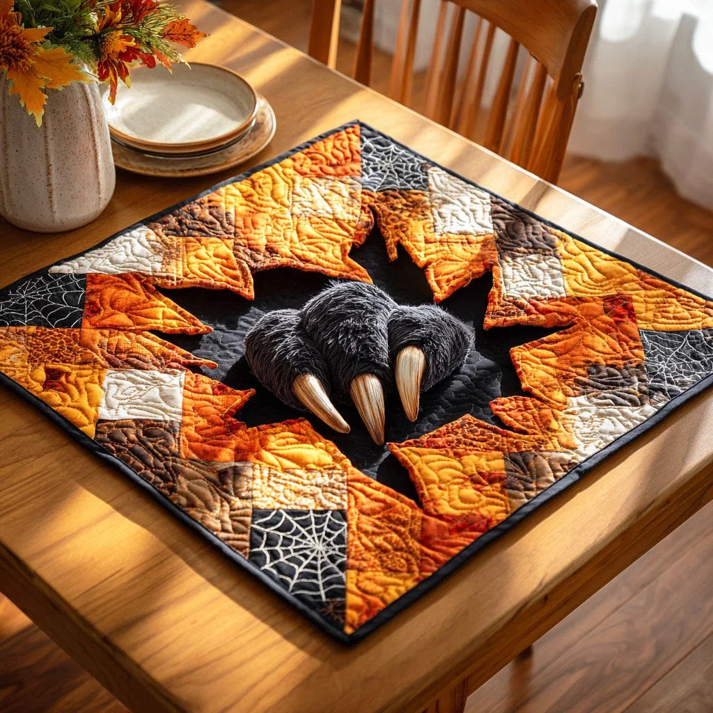 Claw Mark Cat Quilted Table Topper