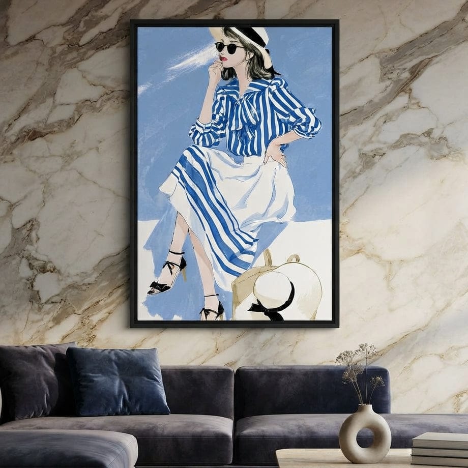 Clear Blue Sky Vacation Canvas Wall Art