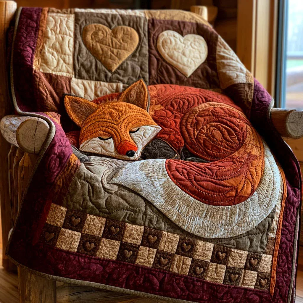 Clever Fox Quilt Blanket - Quilted Blanket by Wild and Way