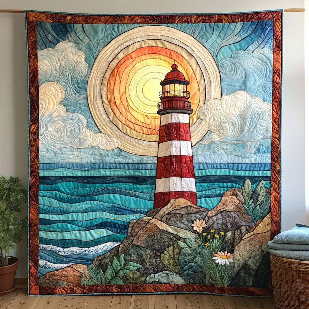 Coast Lighthouse Quilt Blanket