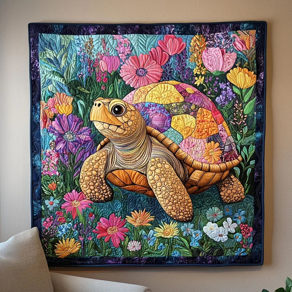 Colorful Turtoise Quilt Blanket