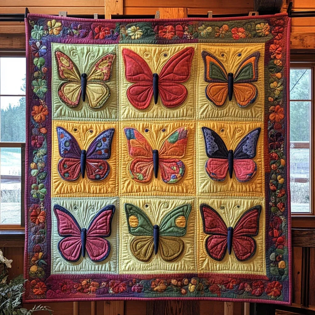 Colorful Wings Quilt Blanket