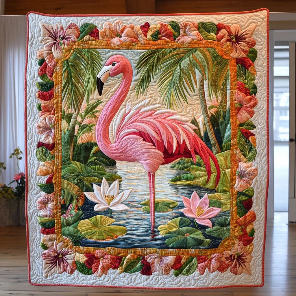 Coral Grace Quilt Blanket