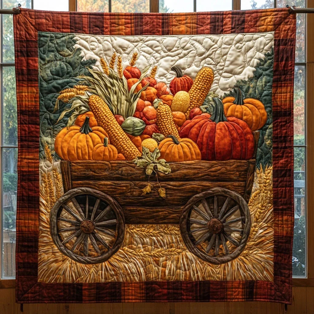 Cornucopia Cart Quilt Blanket