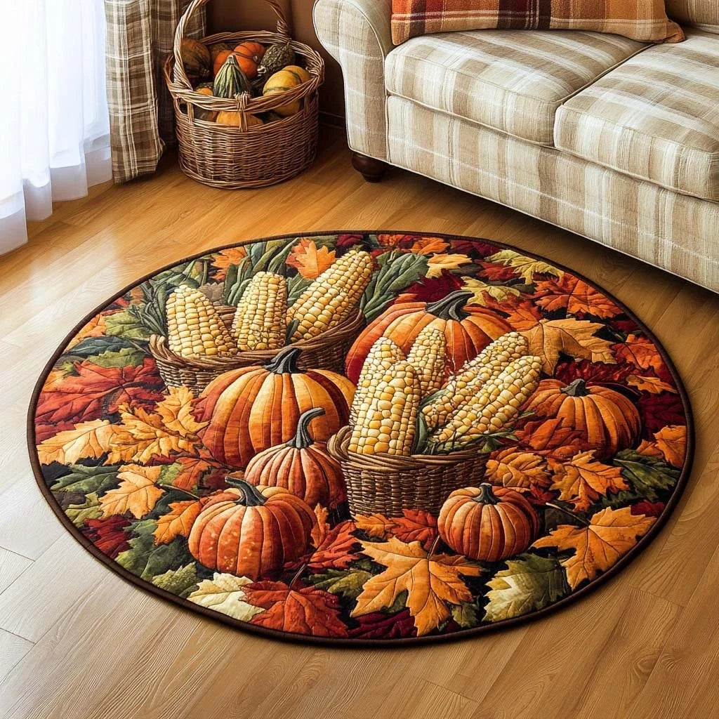 Cornucopia Quilted Round Mat