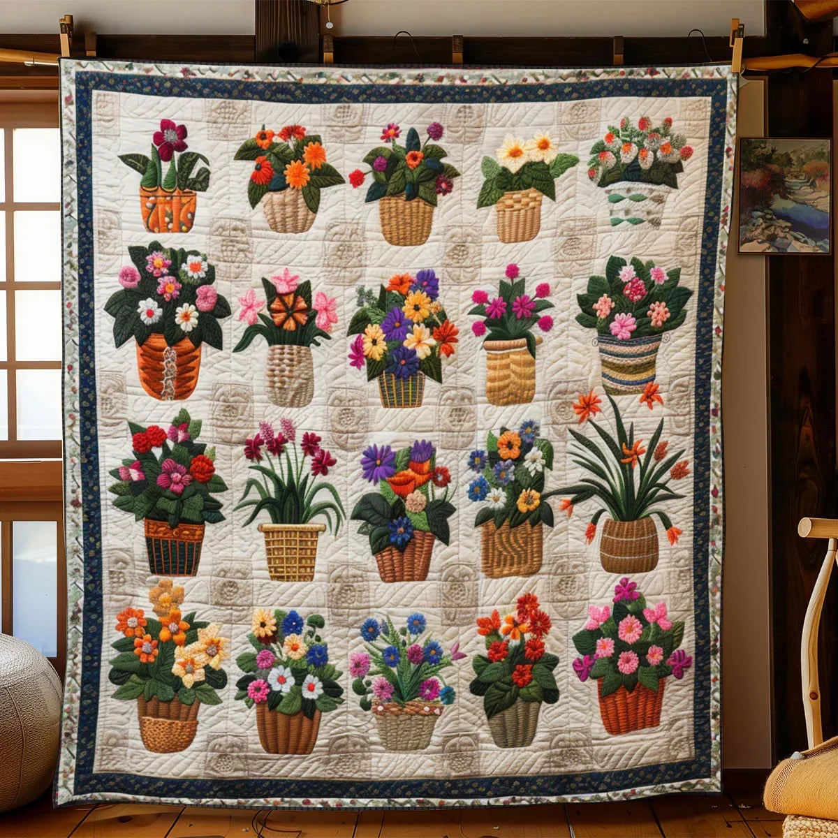 Cottage Flower Quilt Blanket