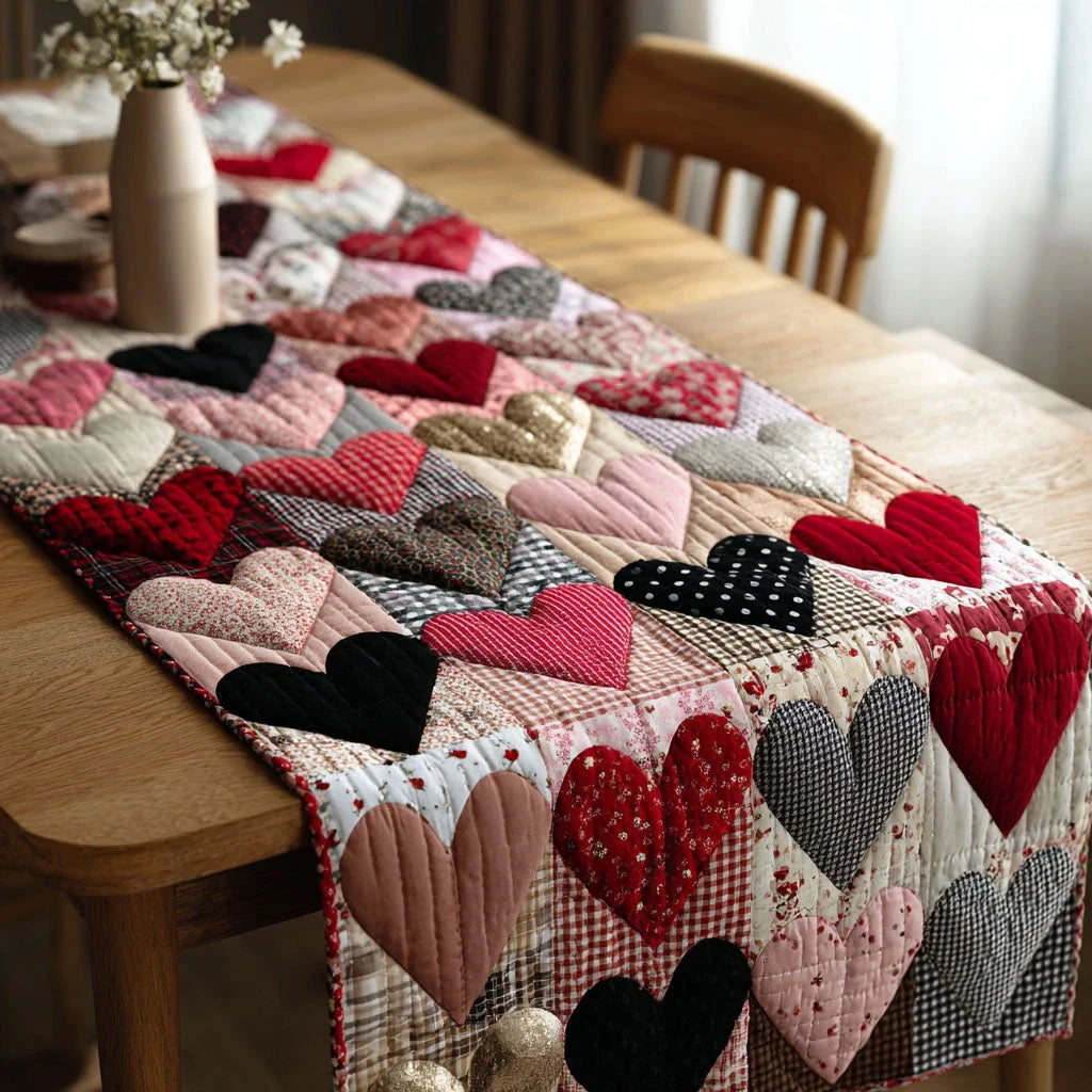 Country Love Quilted Table Runner