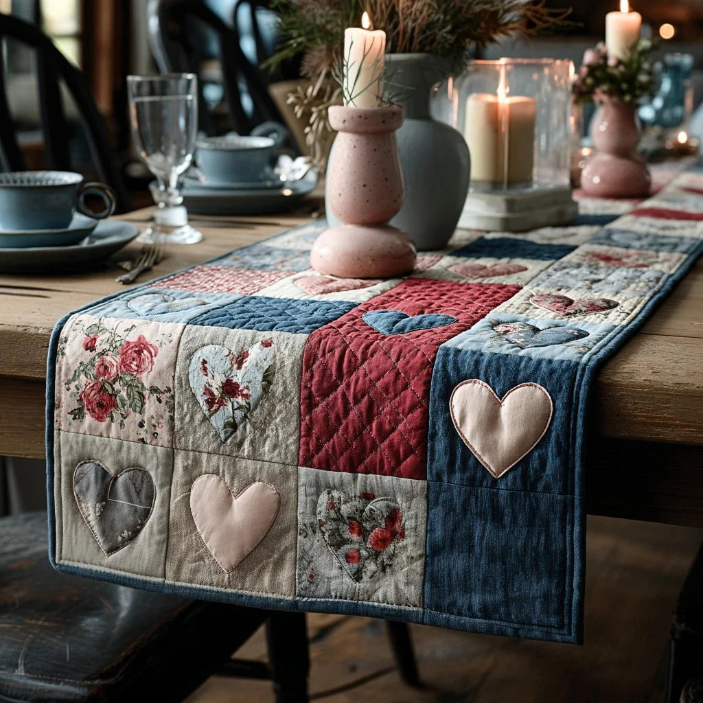 Country Romance Quilted Table Runner