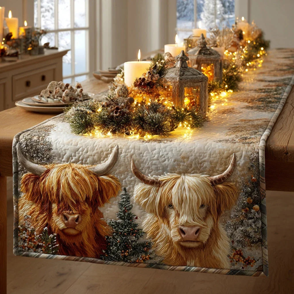 Cow Retreat Quilted Table Runner