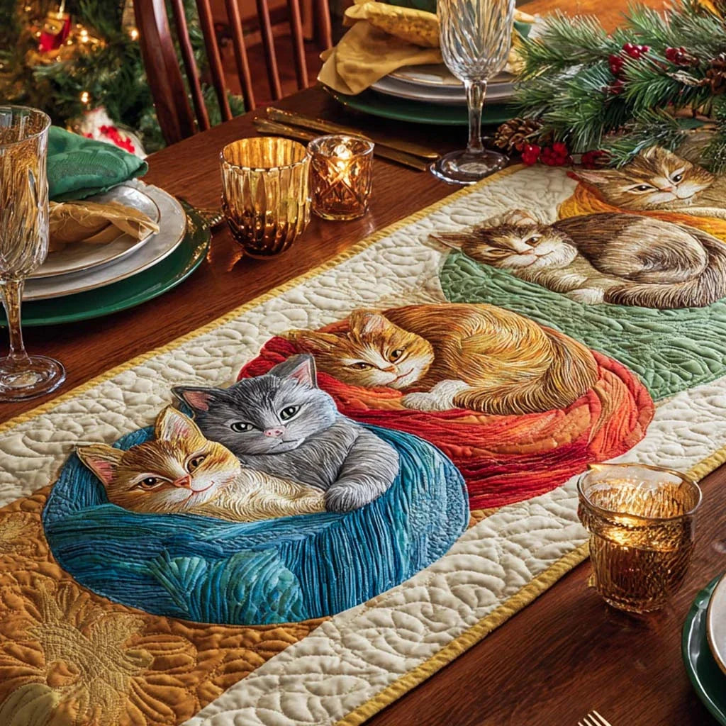 Cozy Circle Quilted Table Runner