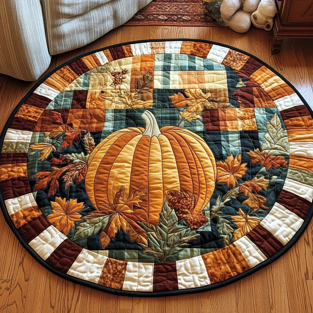 Cozy Fall Quilted Round Mat