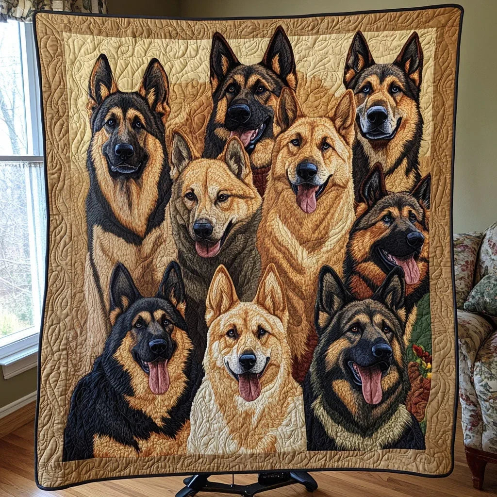 Cozy German Shepherd Quilt Blanket