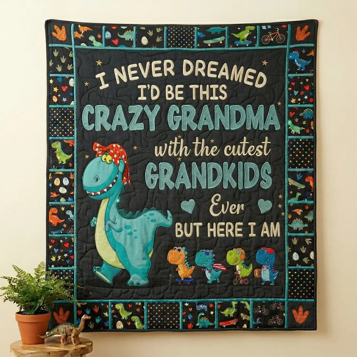 Crazy Grandma Quilt Blanket