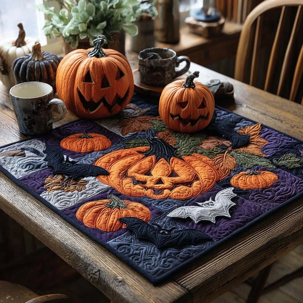 Creepy Charm Quilted Table Topper