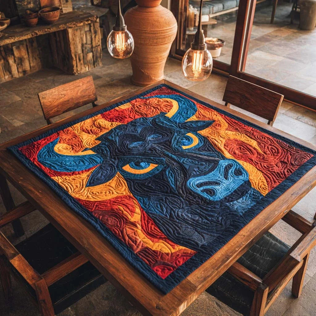 Crimson Horn Legacy Quilted Table Topper