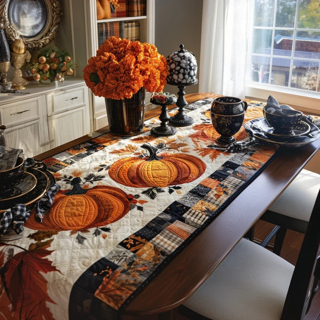 Crisp Patch Morning Quilted Table Runner