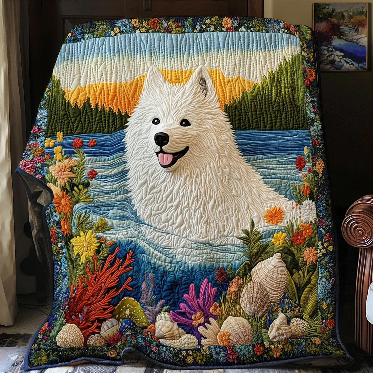 Crystal Lake Friend Quilt Blanket