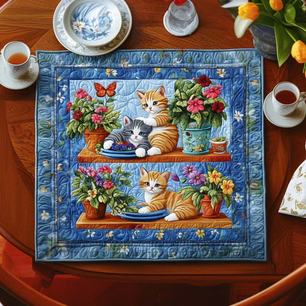 Curious Gaze Quilted Table Topper