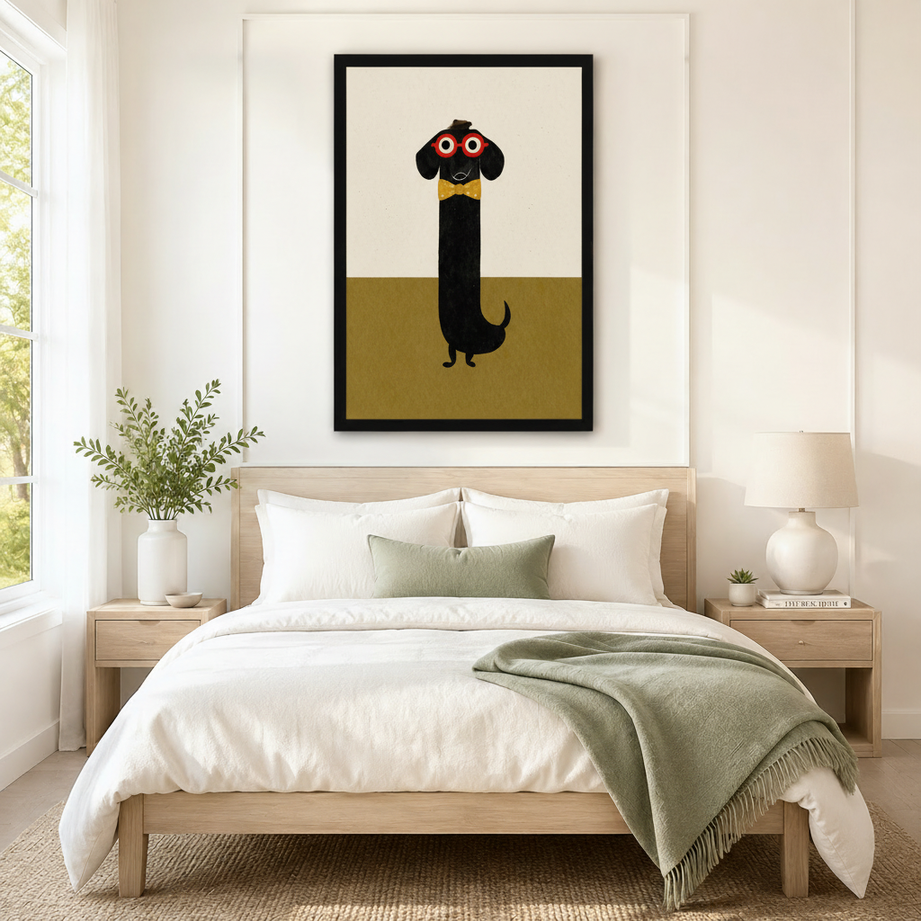 Dapper Dachshund Canvas Wall Art