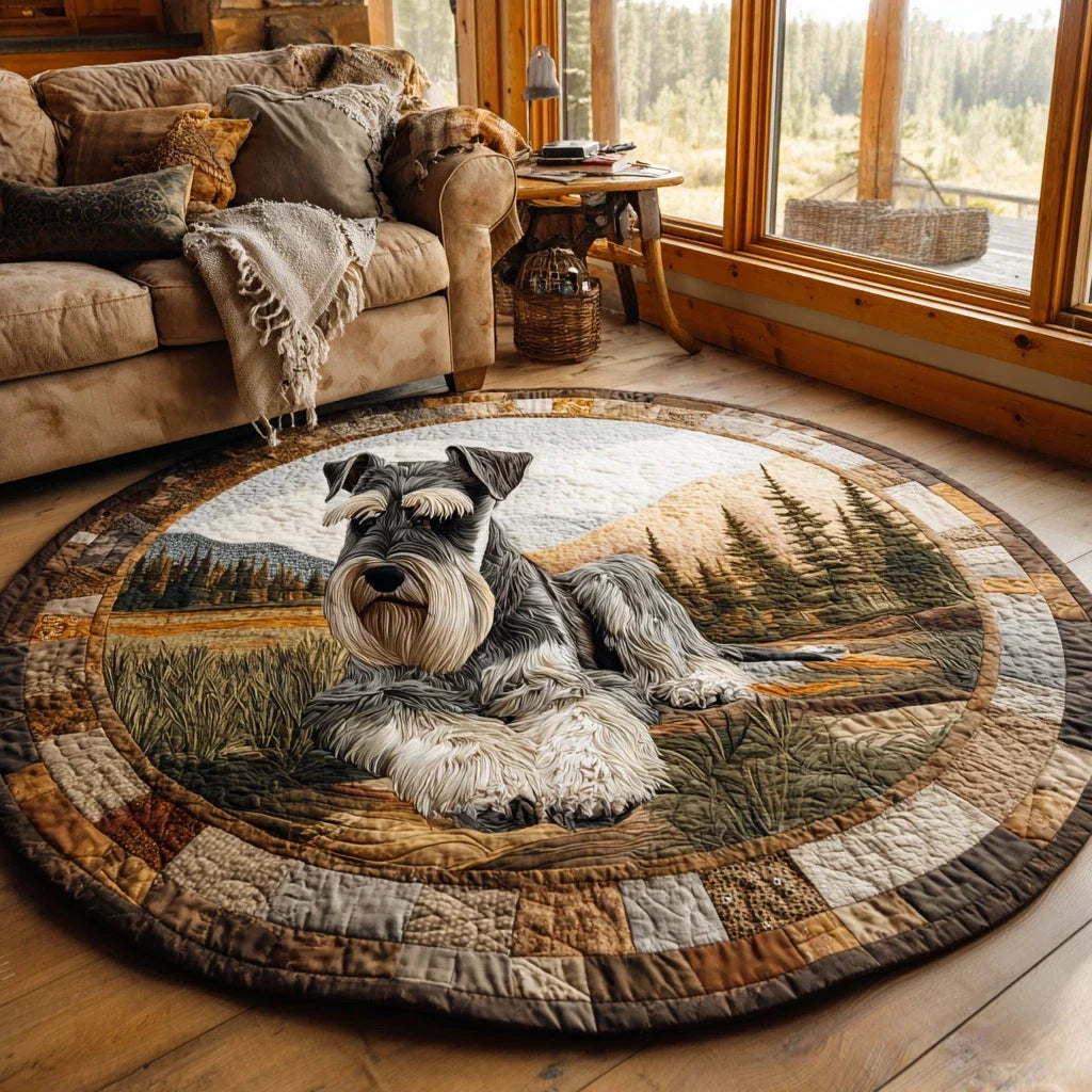 Dandelion Pup Quilted Round Mat