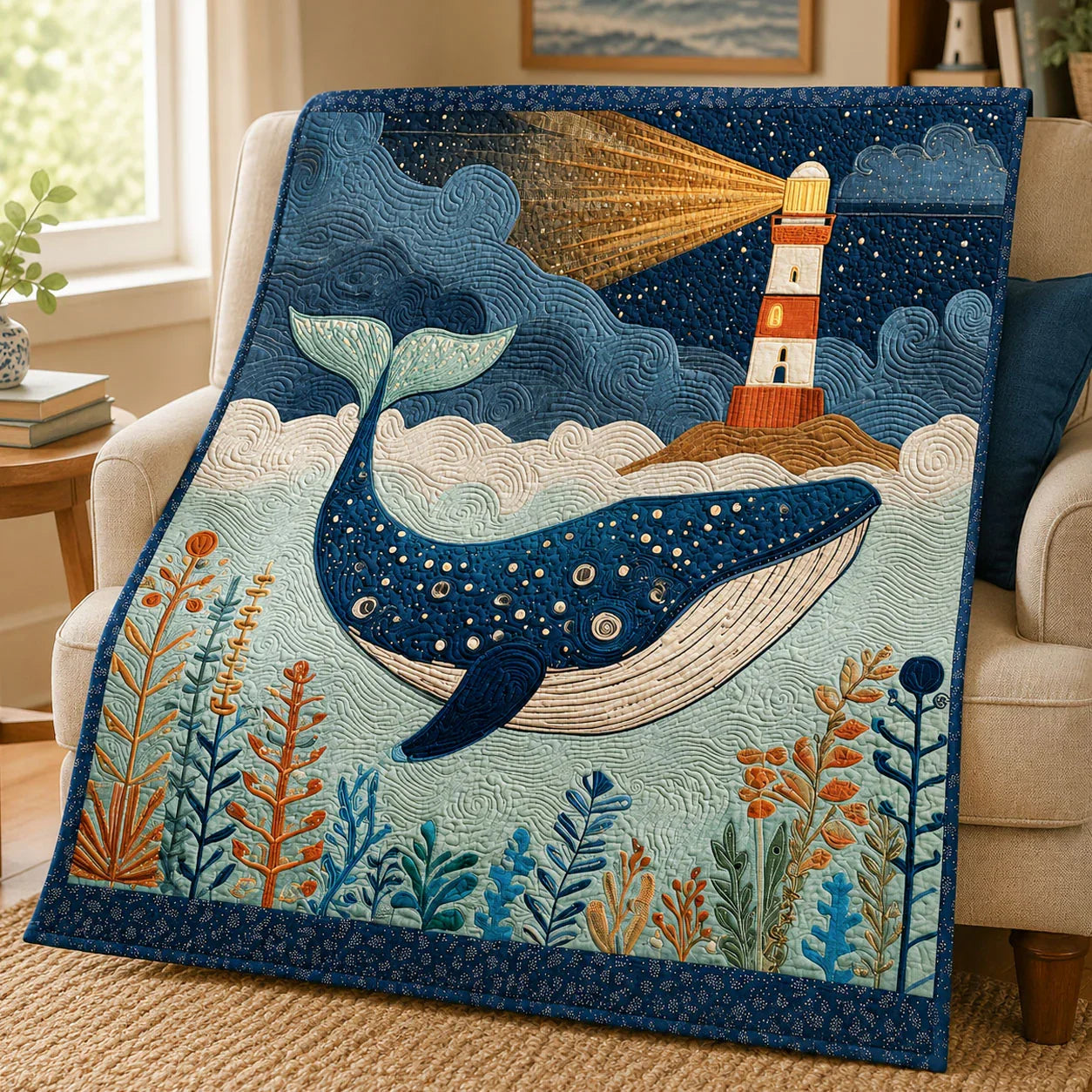 Deep Sea Quilt Blanket - Quilted Blanket by Wild and Way