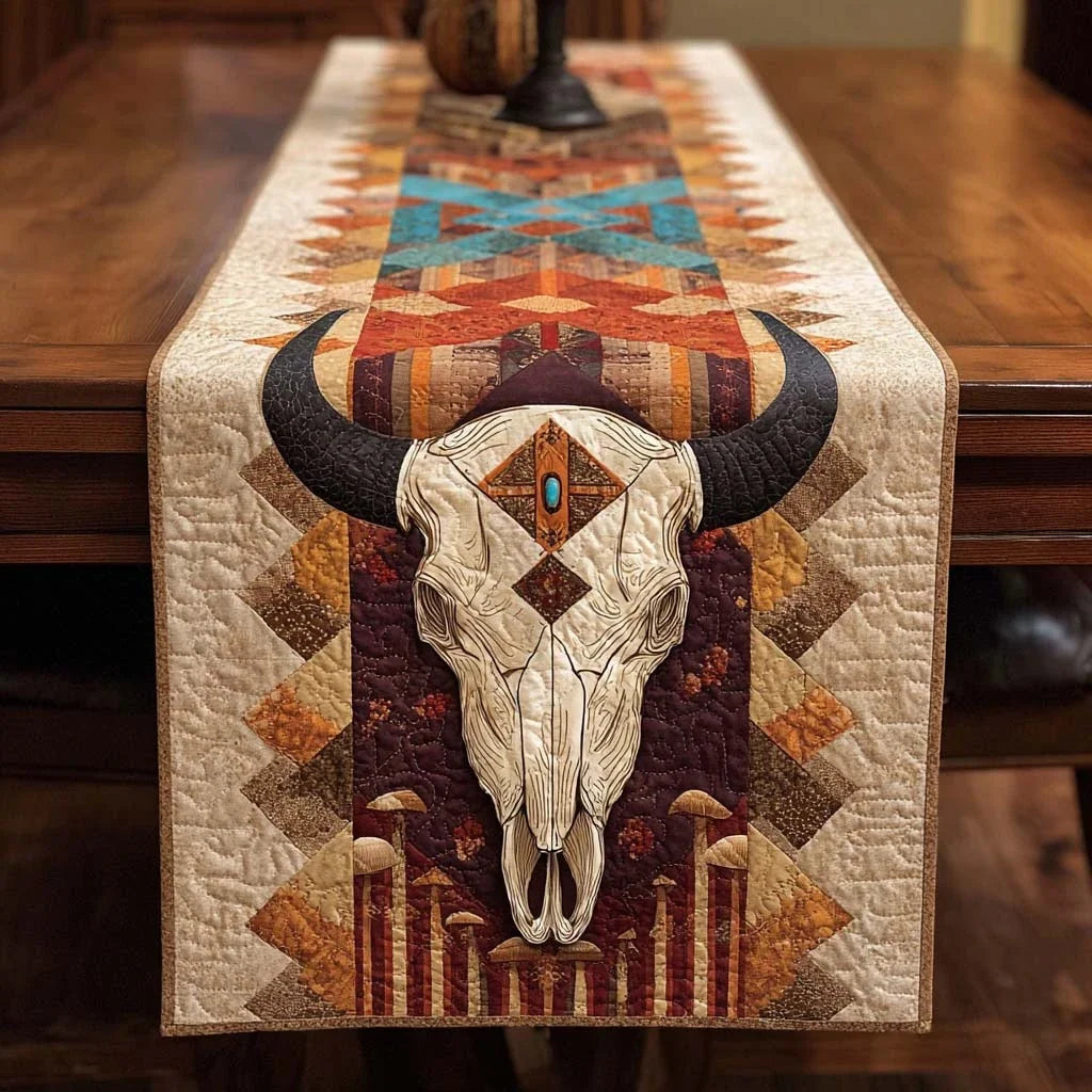 Desert Bone Totem Quilted Table Runner