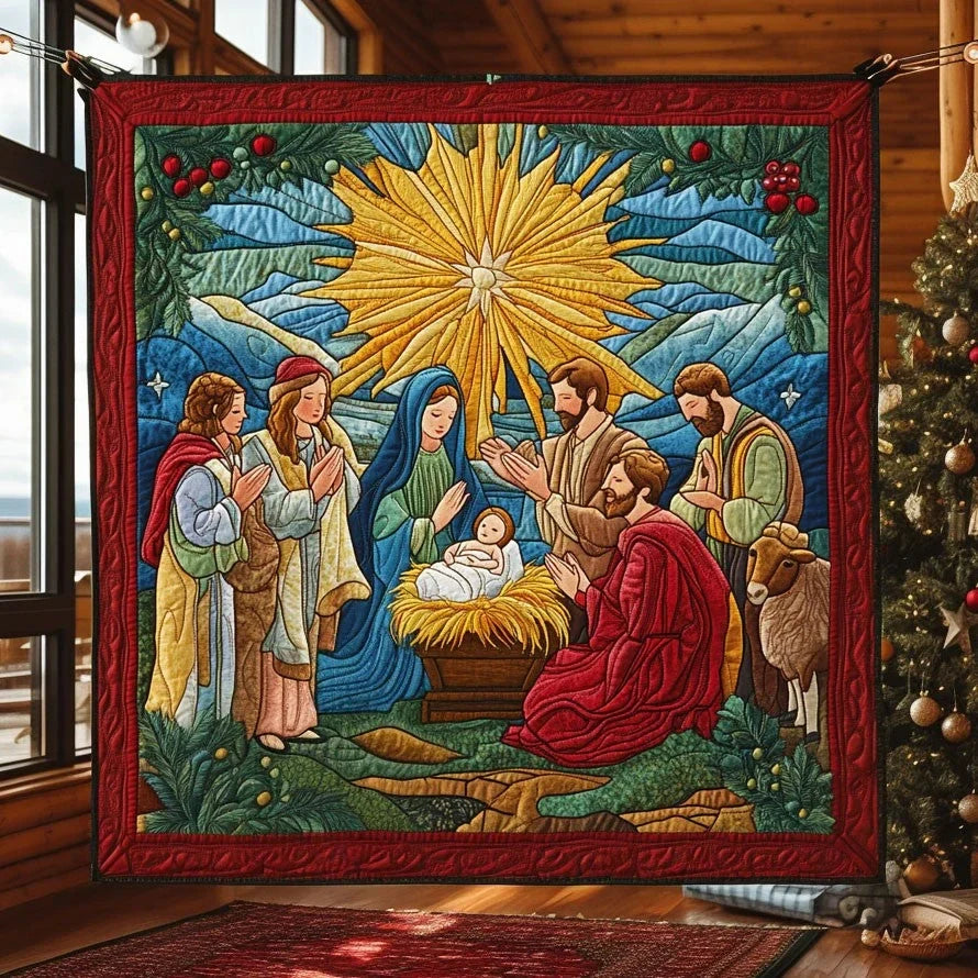 Divine Birth Quilt Blanket