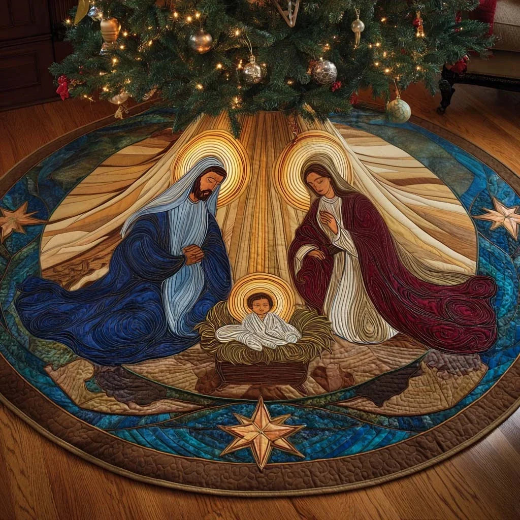 Divine Light Quilted Tree Skirt
