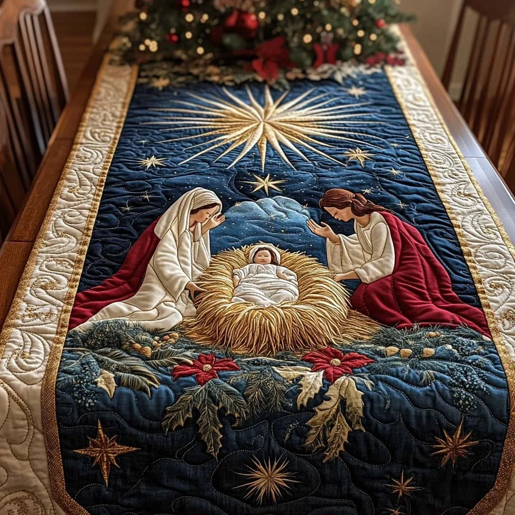 Divine Night Quilted Table Runner