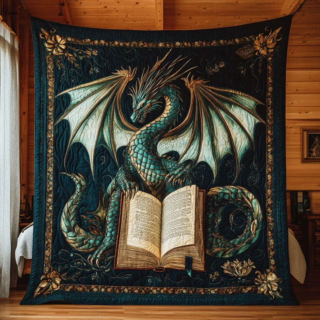 Dragon Of Knowledge Quilt Blanket