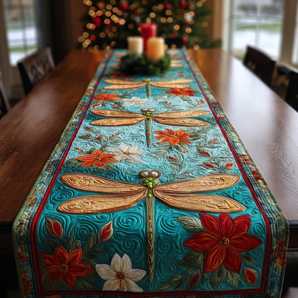 Dragonfly Dream Quilted Table Runner