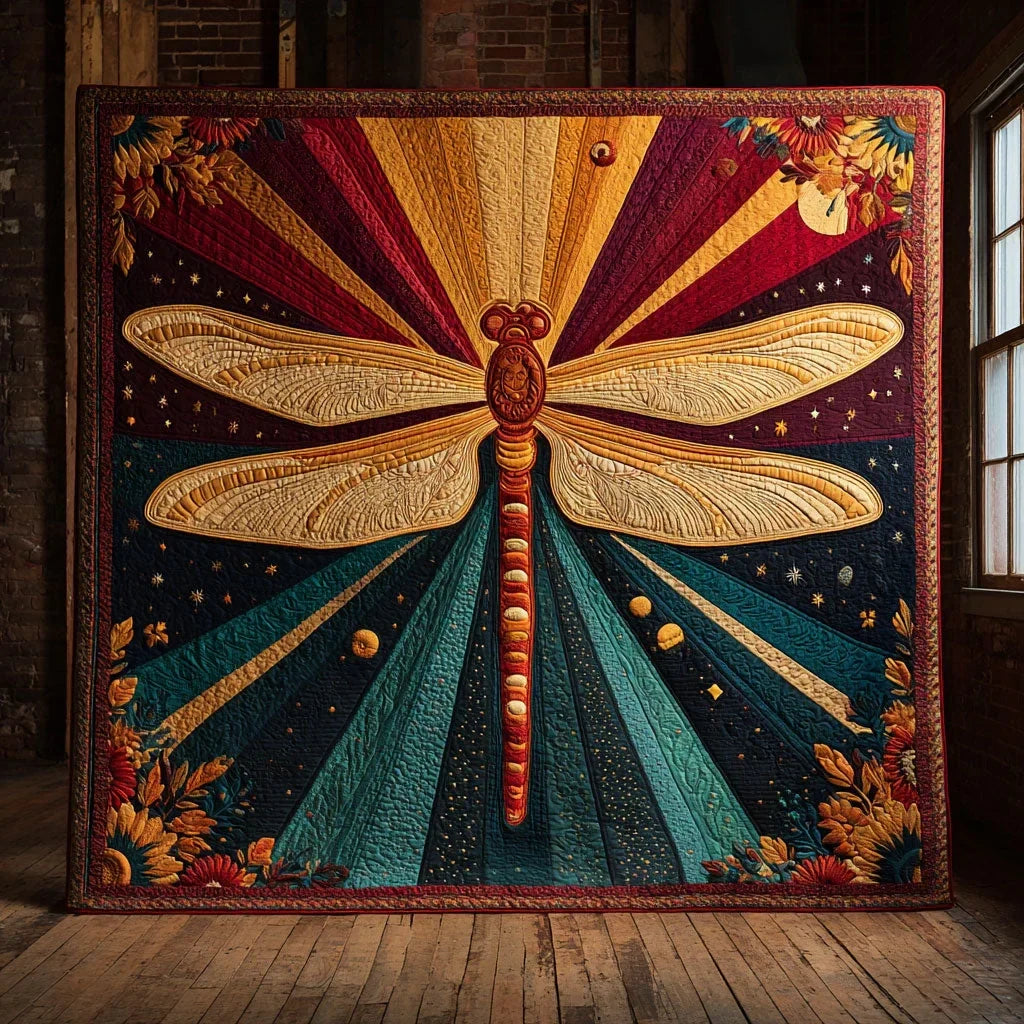 Dragonfly Glory Quilt Blanket