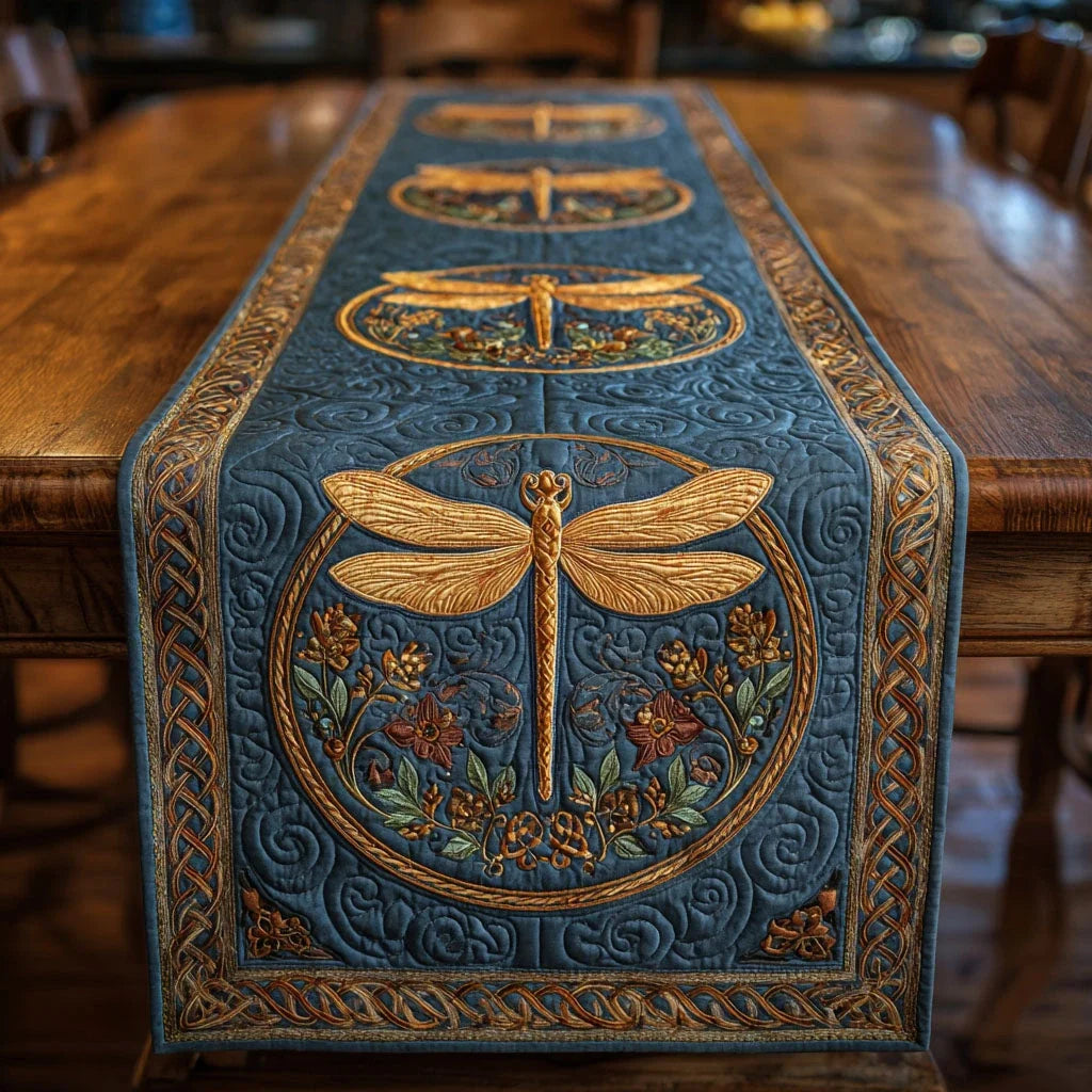 Dragonfly Quilted Table Runner