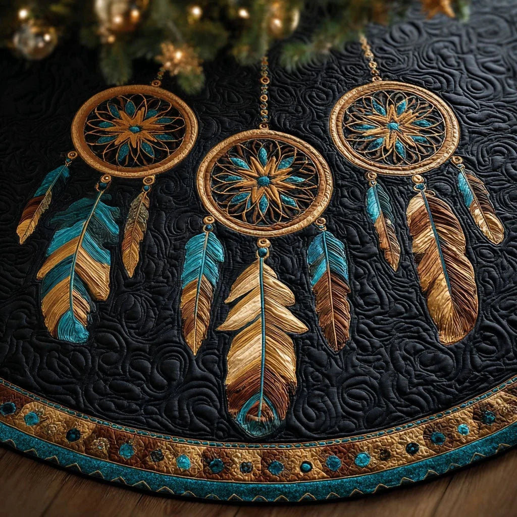 Dreamcatcher Echo Christmas Quilted Tree Skirt