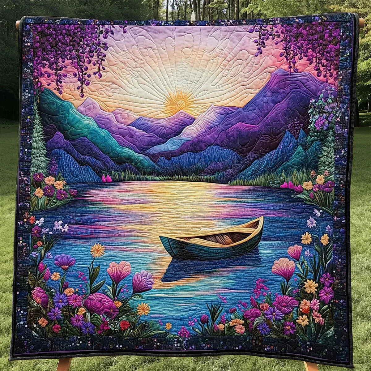 Dreamlike Tranquilt Boat Quilt Blanket