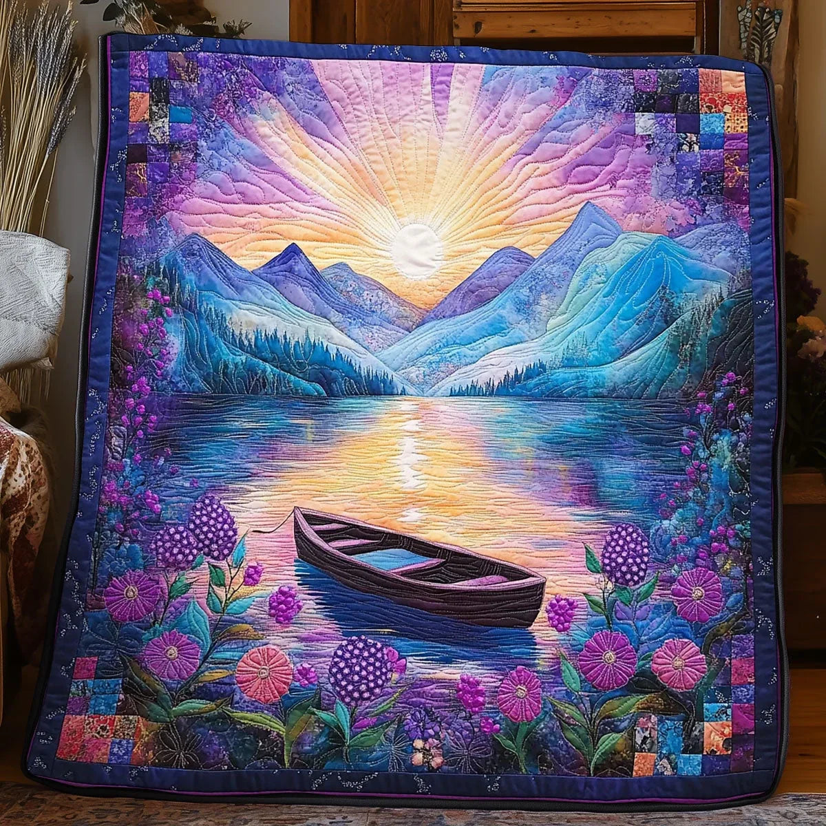 Dreamlike Tranquilt Boat Quilt Blanket