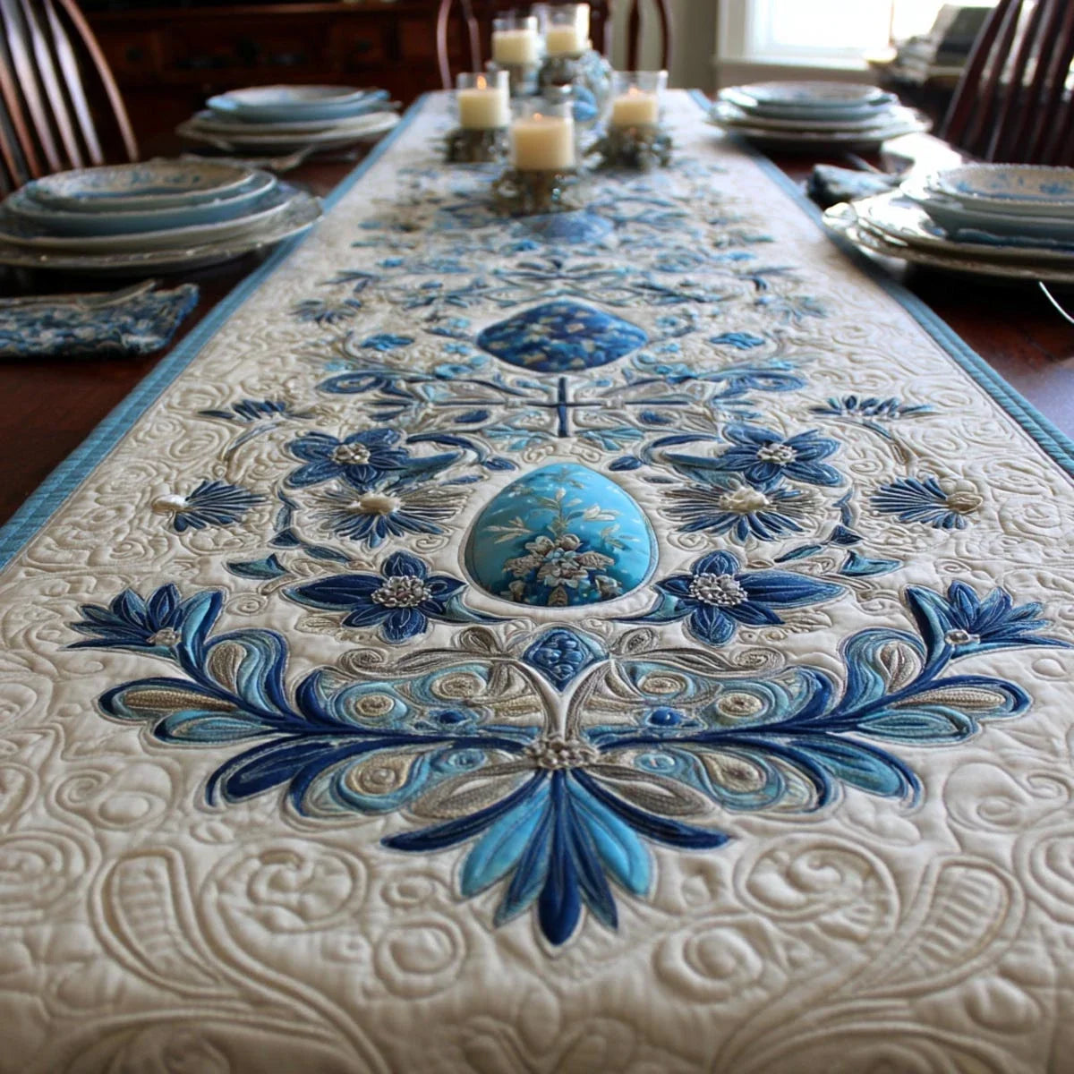 Easter Charm Quilted Table Runner
