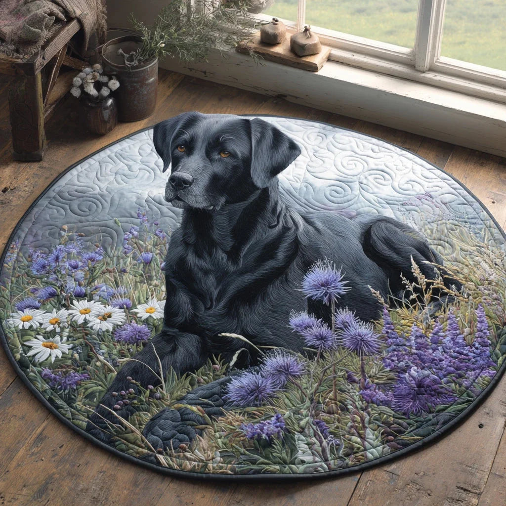 Ebony Grace Quilted Round Mat