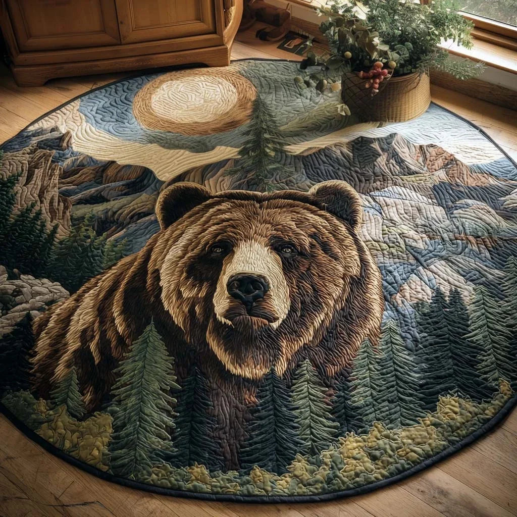 Echo of the Pines Quilted Round Mat