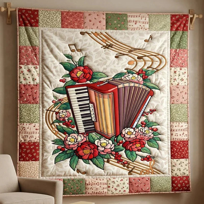 Echoed Chords Quilt Blanket - Quilted Blanket by Wild and Way