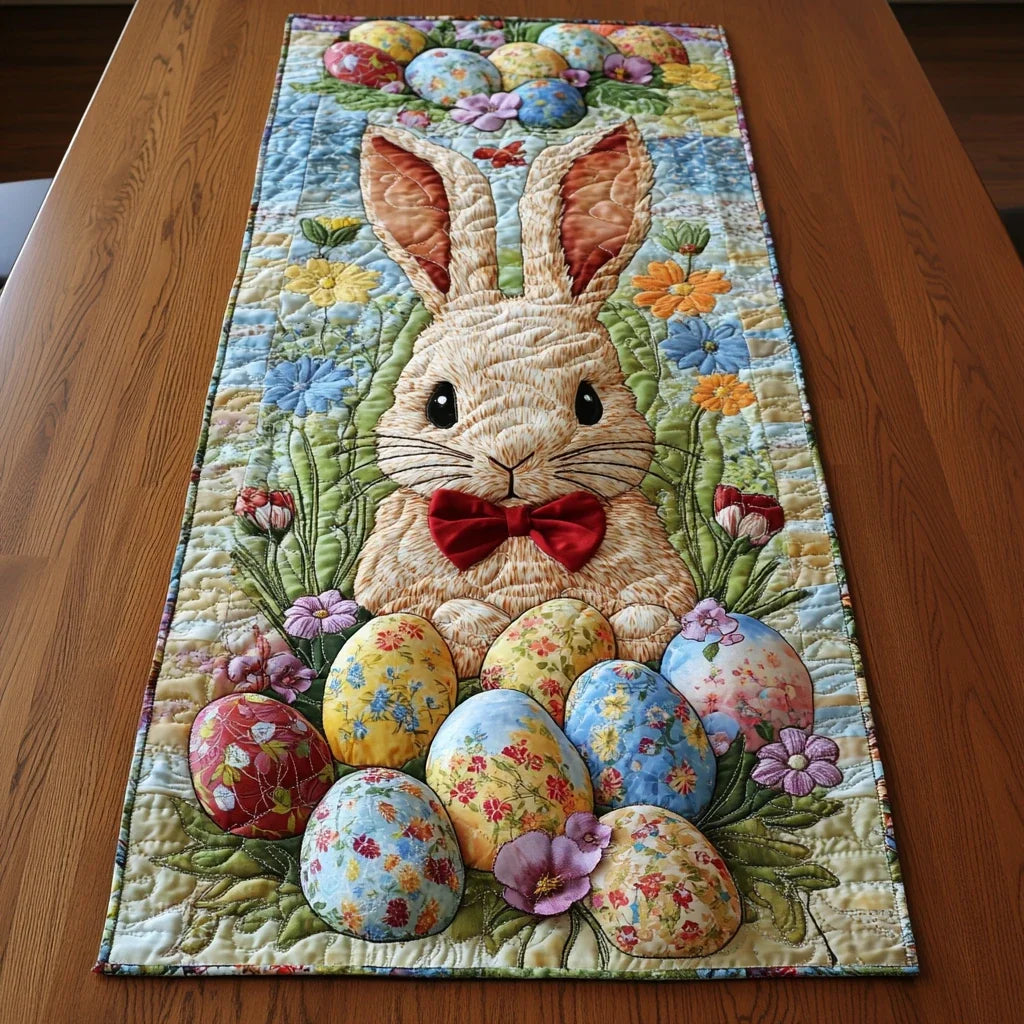Egg Parade Quilted Table Runner
