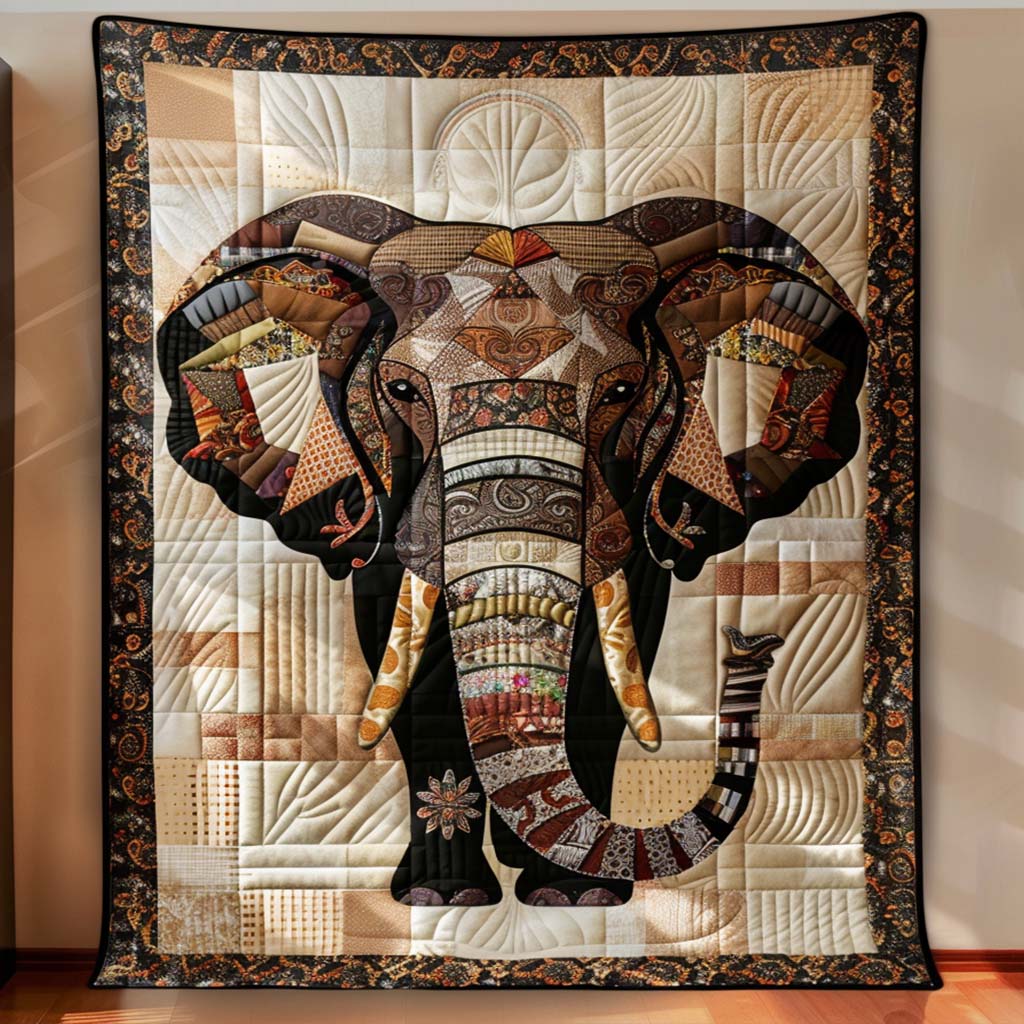 Elephant Kingdom Quilt Blanket - Quilted Blanket by Wild and Way