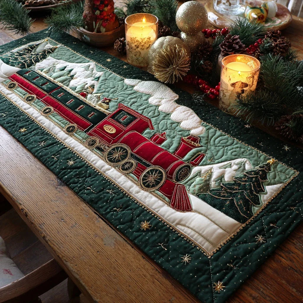 Emerald Express Quilted Table Runner