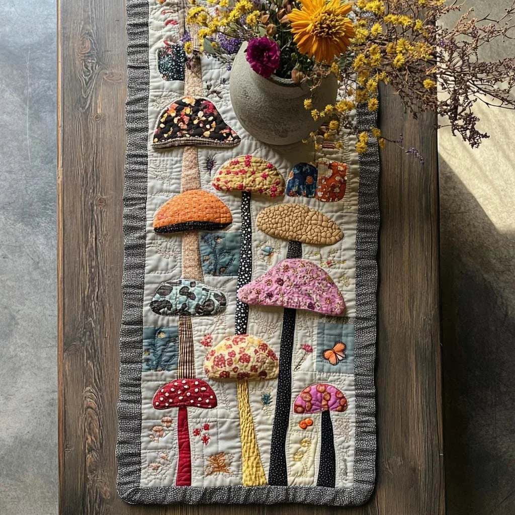 Enchanted Caps Quilted Table Runner