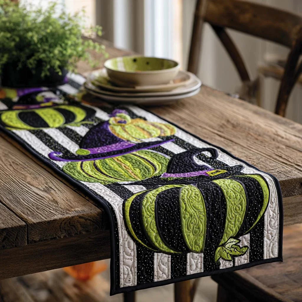 Enchanted Stripes Quilted Table Runner