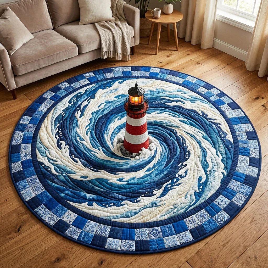 Eternal Lighthouse Quilted Round Mat
