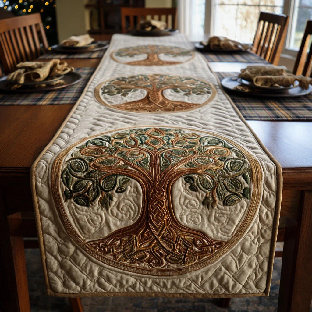 Eternal Tree Quilted Table Runner