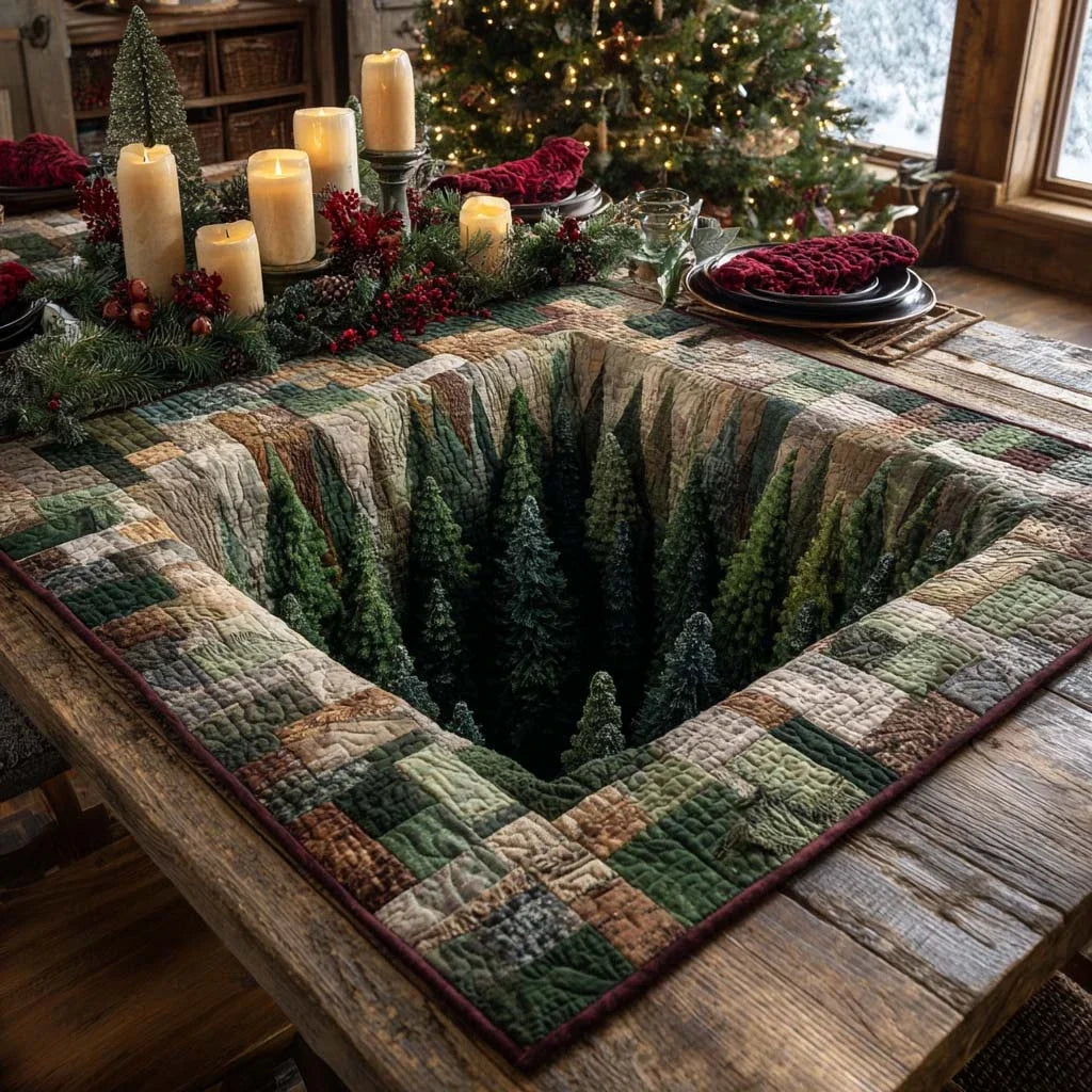 Evergreen Hollow Quilted Table Topper